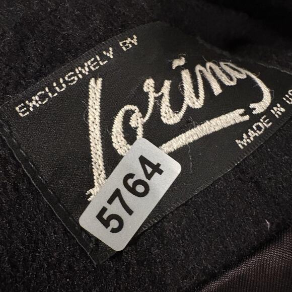 Vintage Black Pea Coat Women Large Wool Blend Andover Fabric USA 70s Loring - Picture 12 of 12